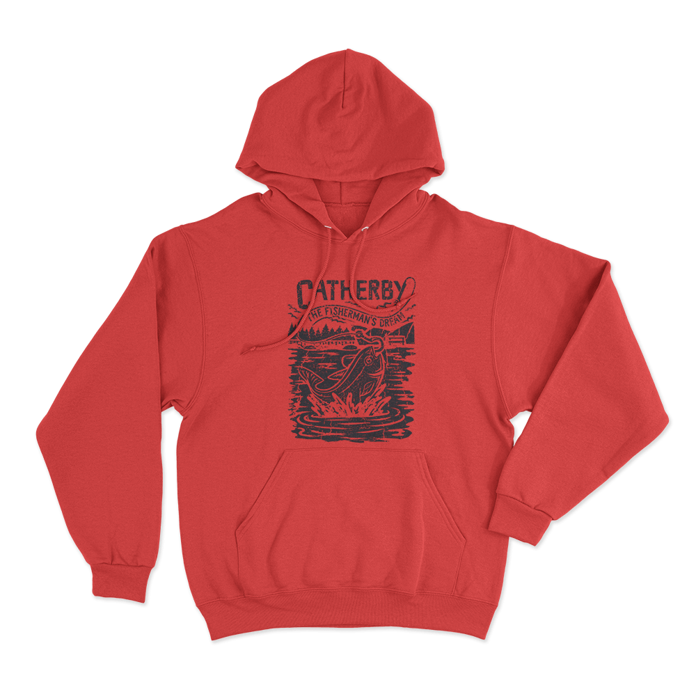Catherby Unisex Hoodie Red Catherby Unisex Hoodie Red