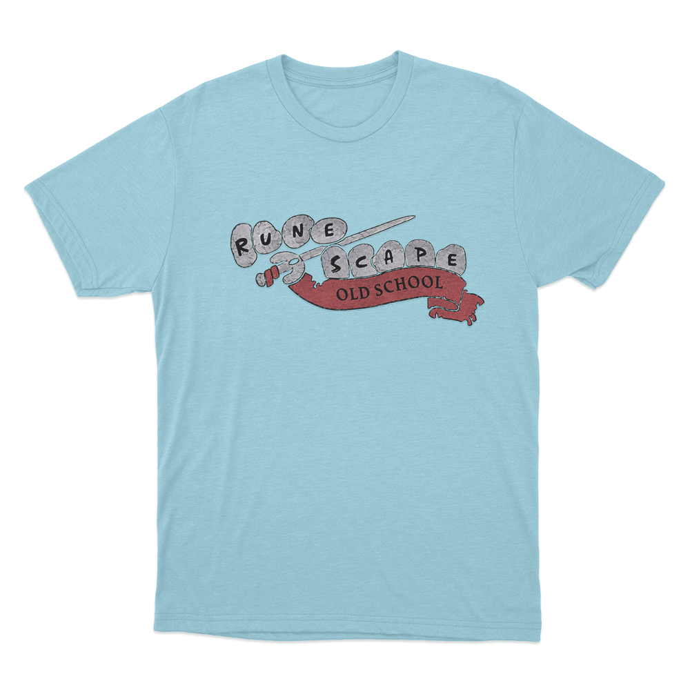 Old School RuneScape Logo T Shirt Sky Blue Old School RuneScape Logo T Shirt Sky Blue