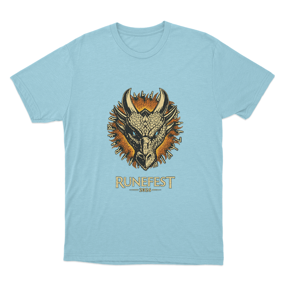 RuneScape 2026 Unisex T Shirt Sky Blue RuneScape 2026 Unisex T Shirt Sky Blue